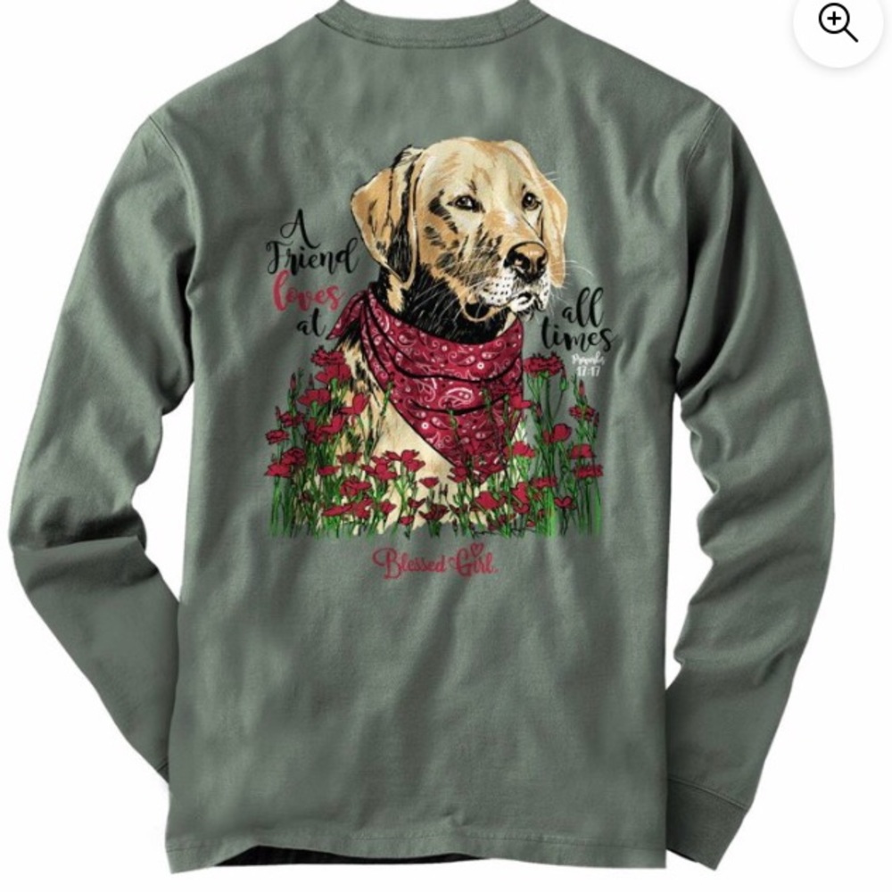NWT Blessed Girl Womens Long Sleeve T-Shirt - Best Friend - Sagestone